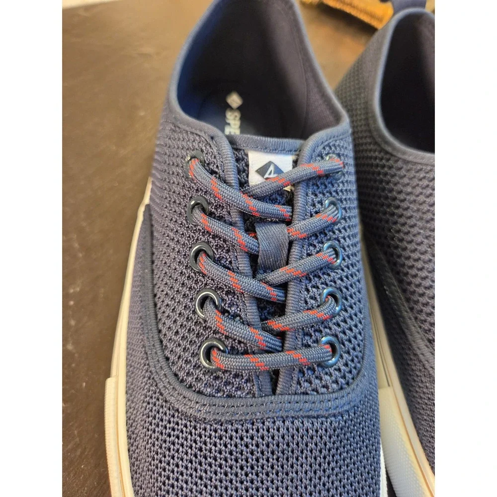 New! Sperry Men's Top Sider Seabreeze Mesh Sneakers Navy Blue Marine Sz 9.5 $100